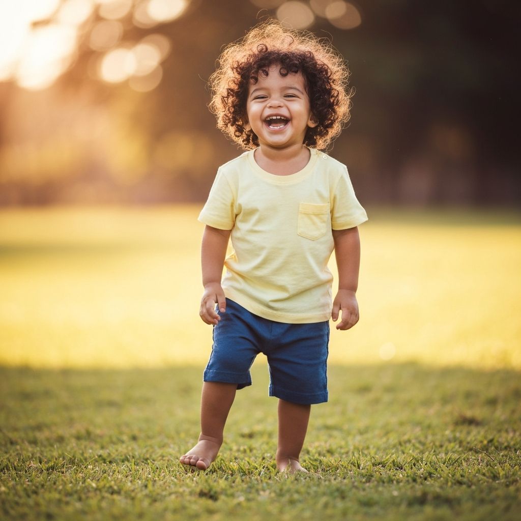 Criança brasileira feliz